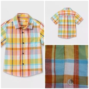 Cat & Jack Boys' Plaid Shirt M (8/10) NWT
